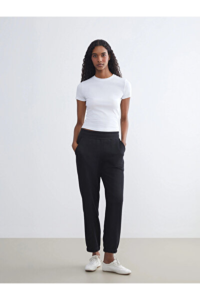 LC Waikiki Lcw Vision Black Elastic Waist Women's Jogger Sweatpants