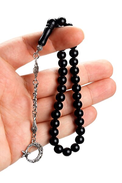 EHİNOS Men's Globe Cut Oltu Rosary 10mm