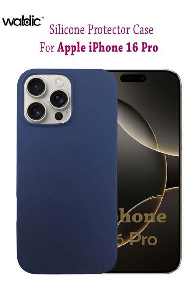 Generic iPhone 16 Pro Premium Silicone Case - Dark Blue