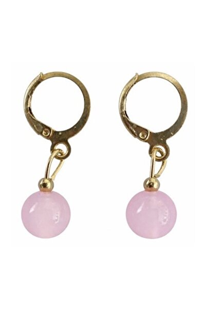 OEM Elegant Earrings with Pink Pendant, Gold