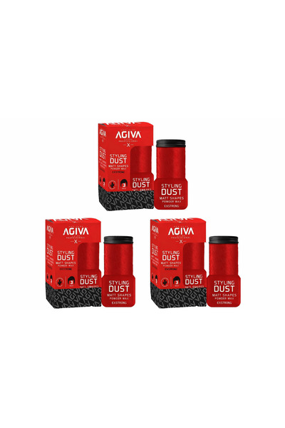 Agiva Pachet 3 buc Pudra de volum Hair Styling Powder Wax Red 03 20g