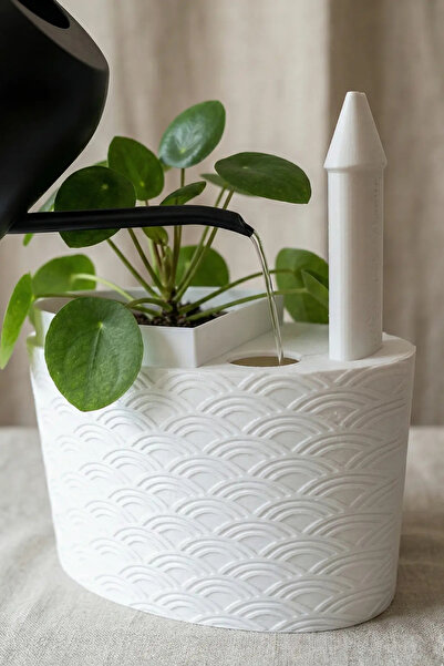 N NOXXO Akıllı Su Göstergeli Tasarım Saksı - 3D Yazıcı PETG Modern Bitki Kabı