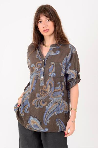 Park Moda 15455F-21 ΠΟΥΚΑΜΙΣΟ ΜΕ ΣΧΕΔΙΑΣΜΟ ΣΑΛΦΙΕΡΑΣ ΚΑΙ ΤΡΙΑ ΚΟΥΜΠΙΑ