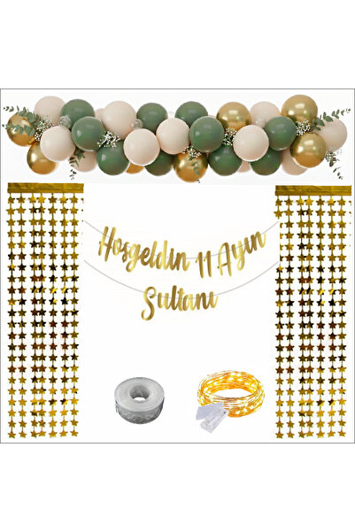 ZENVİVA 35 Piece 11Th Month Sultan Decoration Set with Star Curtain