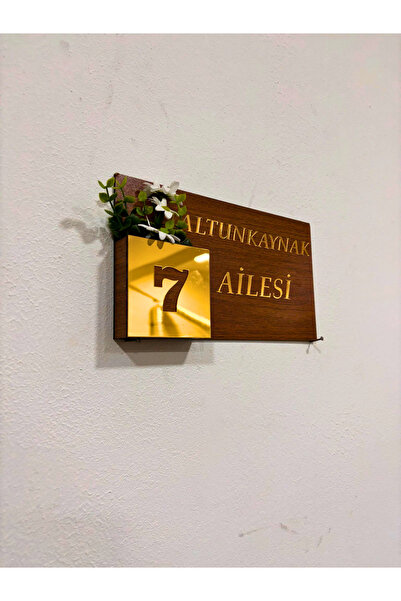 hazer case Kişiye Özel Çiçekli Ahşap Kapı Numarası, Kapı Süsü, Kapı Tabelası