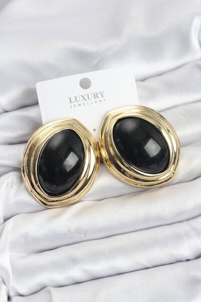 Lisinya أقراط نسائية من النحاس الأصفر على شكل اللوز الأسود - TYGOO