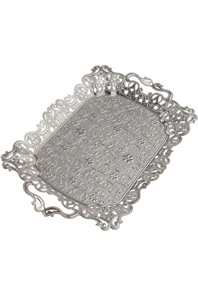 ArnaBella Lina Silver Cast Tray Durable Presentation Promise Engagement Servi...