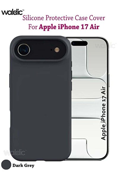 Generic Apple iPhone 17 Air Silicone Protective Back Case - Dark Grey