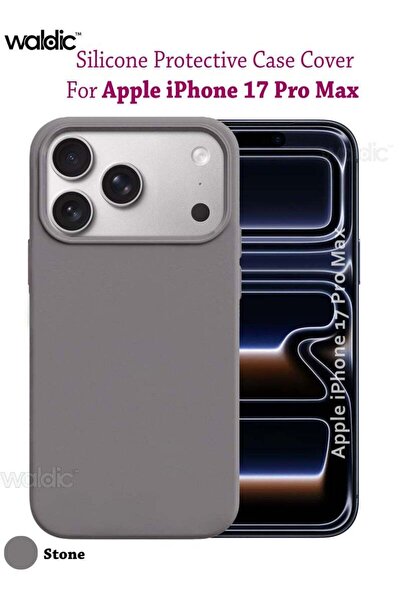 Generic Apple iPhone 17 Pro Max Silicone Protective Back Case Cover - Stone