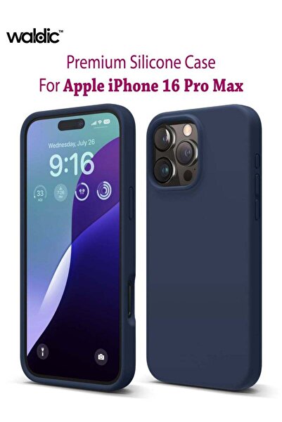 Generic iPhone 16 Pro Max Premium Silicone Case - Dark Blue