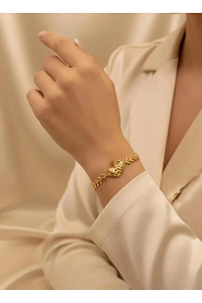 Dorvina 316L Steel Tarnish Resistant Jewelry Gold Color Leaf Chain Tree of Li...