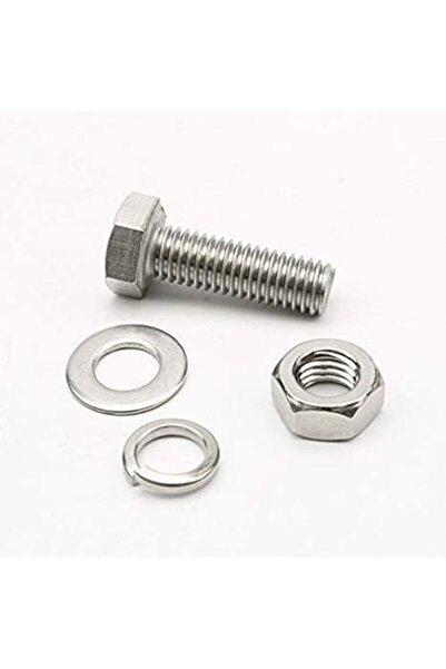 labshop41 AKB M5x10mm Altıköşe (Altıgen,Anahtar) Başlı Vida , Somun , Rondela...