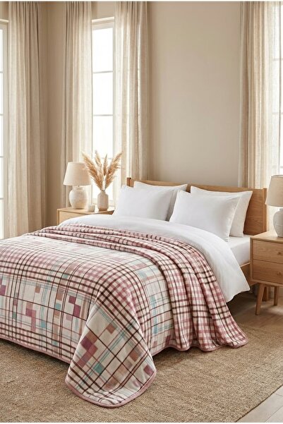 Kristal By Taç Çift Kişilik Desenli Emboss Battal Boy Kalın Battaniye