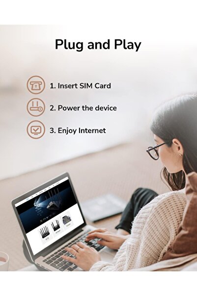 cudy كودي راوتر مودم AC1200 ثنائي النطاق غير مقفل 4G LTE مع فتحة شريحة اتصال
