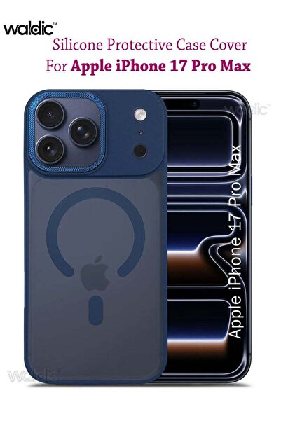 Generic Apple iPhone 17 Pro Max Silicone Magsafe Case Back Case Cover - Blue