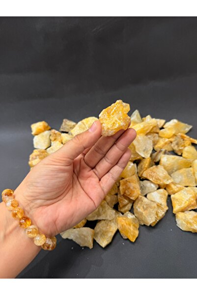 gemsartdeco Sitrin Doğaltaş Para Bolluk Bereket Taşı