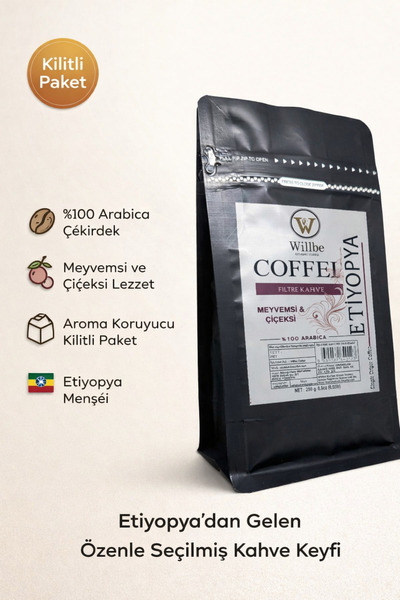 WİLLBE COFFEE WİLLBE ETİYOPYA FİLTRE KAHVE ÖĞÜTÜLMÜŞ 250g