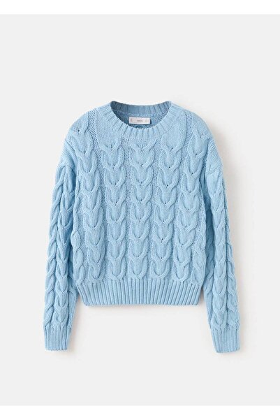 MANGO Kids Örgü detaylı triko kazak