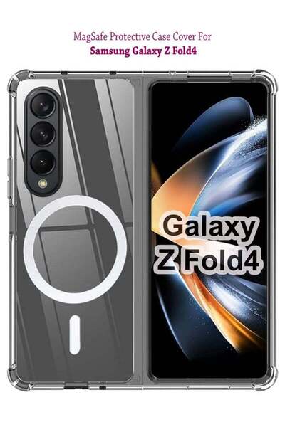 Generic غطاء حماية MagSafe لهاتف سامسونج جالاكسي زد فولد 4 - شفاف
