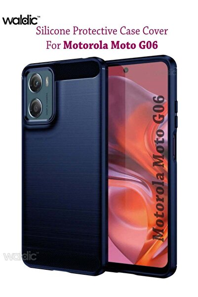 Generic Motorola Moto G06 Premium Silicone Protective Back Case Cover and - Blue