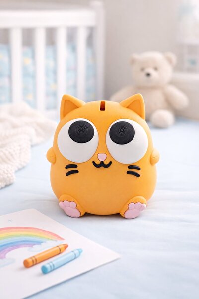 LİYA3D Sevimli Kedi Kumbara