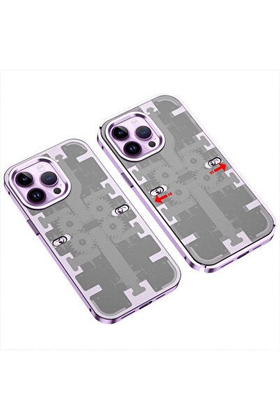 Hulyomer Hub Hulyomer 14 Pro Max Case Mechanical Bumper Cover - Deep Purple 1...