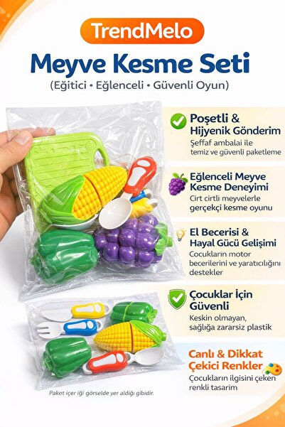 TrendMELO 10 Parça Kesilebilen Meyve Ve Sebzeler Yemek Dünyası