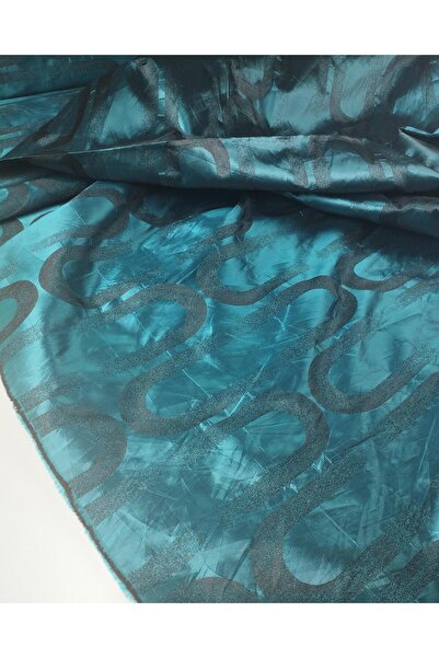 Kumaş Parça قماش التفتا باللون الفيروزي العرض: 280