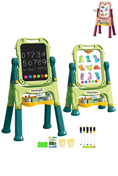 welcomein Çocuklar İçin Ayaklı Çizim Tahtası 47 Parça Set Aktivite Boyama Çiz...