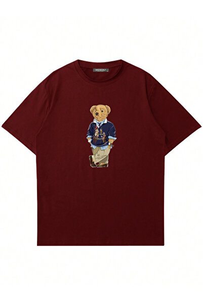 Mad&Calf Unisex Teddy Dady Printed Crew Neck Oversized Tshirt