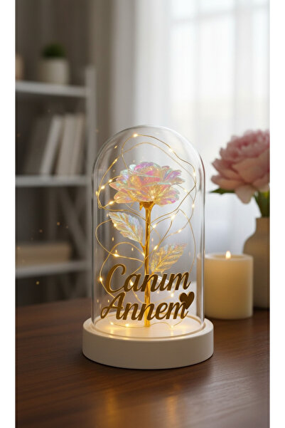 Home Canım Annem Yazılı Anneler Günü Hediyesi Led Işıklı Solmayan Sonsuzluk G...