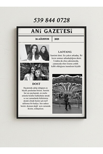 incdesign Kişiye Özel Anı Gazetesi Poster