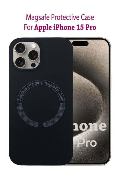 Generic MagSafe Protective Case Cover for Apple iPhone 15 Pro - Black