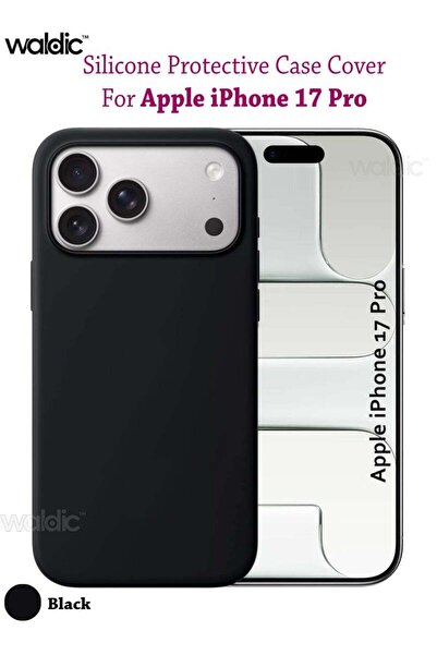 Generic Apple iPhone 17 Pro Silicone Protective Back Case Cover - Black