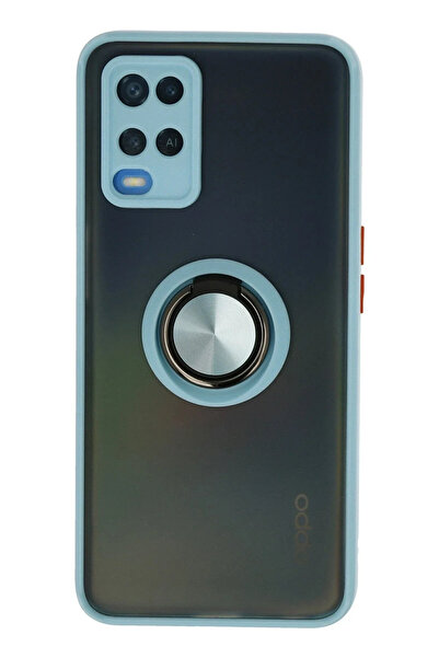 BSN STİL Bsnshop A54 4g Case Montreal Ring Silicone Cover - Ice Blue 1058986