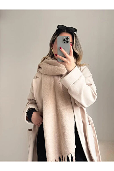 LEROSY CO. Soft Textured Pinterest Scarf Beige