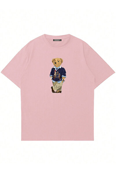 Mad&Calf Unisex Teddy Dady Printed Crew Neck Oversized Tshirt
