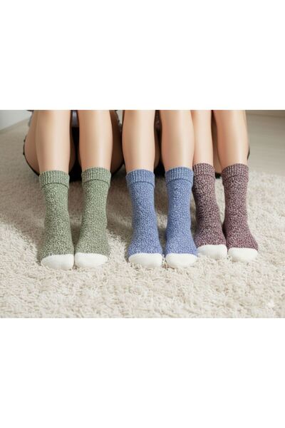MEOW 3 Pairs of Winter Unisex Alpaca Wool Sleeping Socks Soft Touch