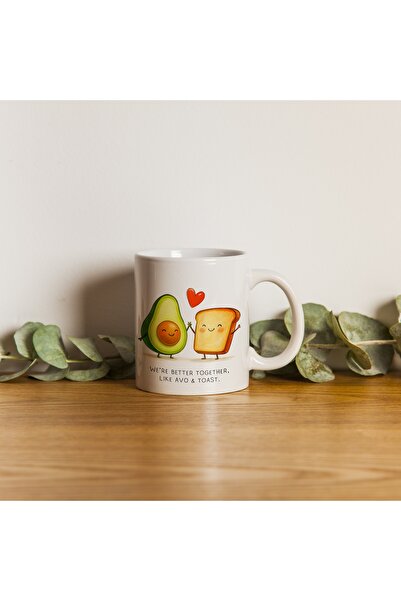 Beramussa Avocado and Toast Figured Mug Cup – Cute Character Lover Design Cup...