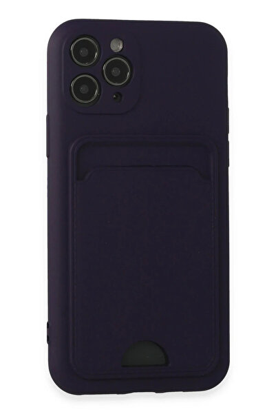 BSN STİL Bsnshop 11 Pro Case Silicone with Kelvin Business Card - Deep Purple...