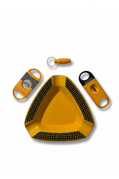 COHİBA 4 Parça Puro Smoking Seti | Küllük, Puro Delici, Puro Makası, V kesici