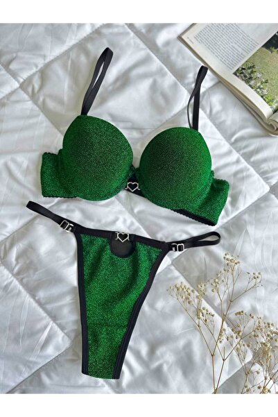 ARONA kadın simli sütyen takımı