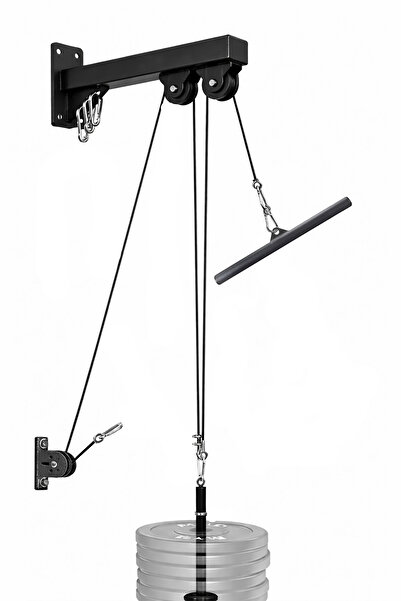CrewSport Duvar Tipi Cable Crossover Lat Puldown - Fitness Makara Sistemi - E...