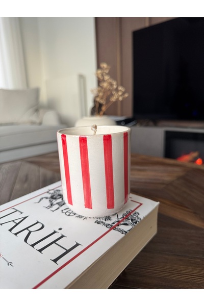 zeniz objects Amber Kokulu %100 Doğal Soya Mum – El Yapımı Seramik Kap | Deko...