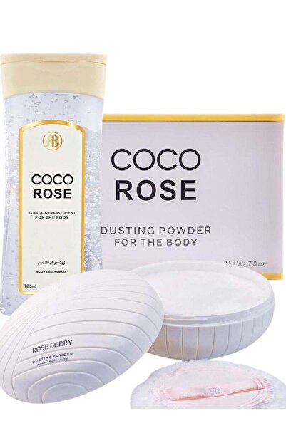roseberry Coco Rose Scented Body Powder + Body Oil