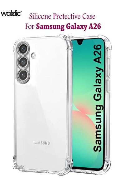 Generic غطاء حماية خلفي من السيليكون لهاتف سامسونج جالاكسي A26 - شفاف