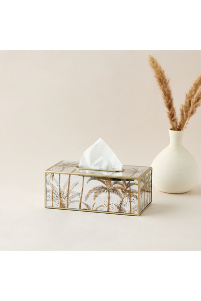 Lifestyle حامل مناديل بنقشة شجرة النخيل