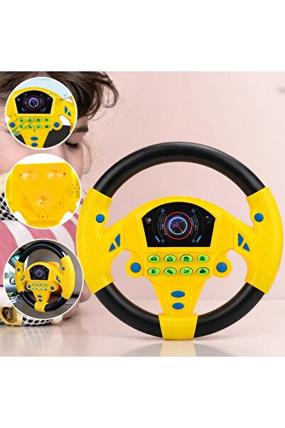 ZİVENTA Vantuzlu Oyuncak Direksiyon|Karakter Figürleri | Sarı-Siyah