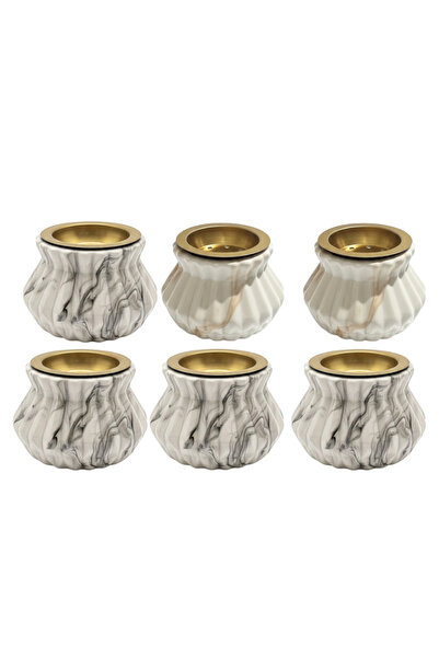 Generic White ceramic incense burner sets with a luxurious design - 6 pieces