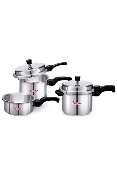 Chefline Aluminum Pressure Cooker Set – 5L + 3L + 2L